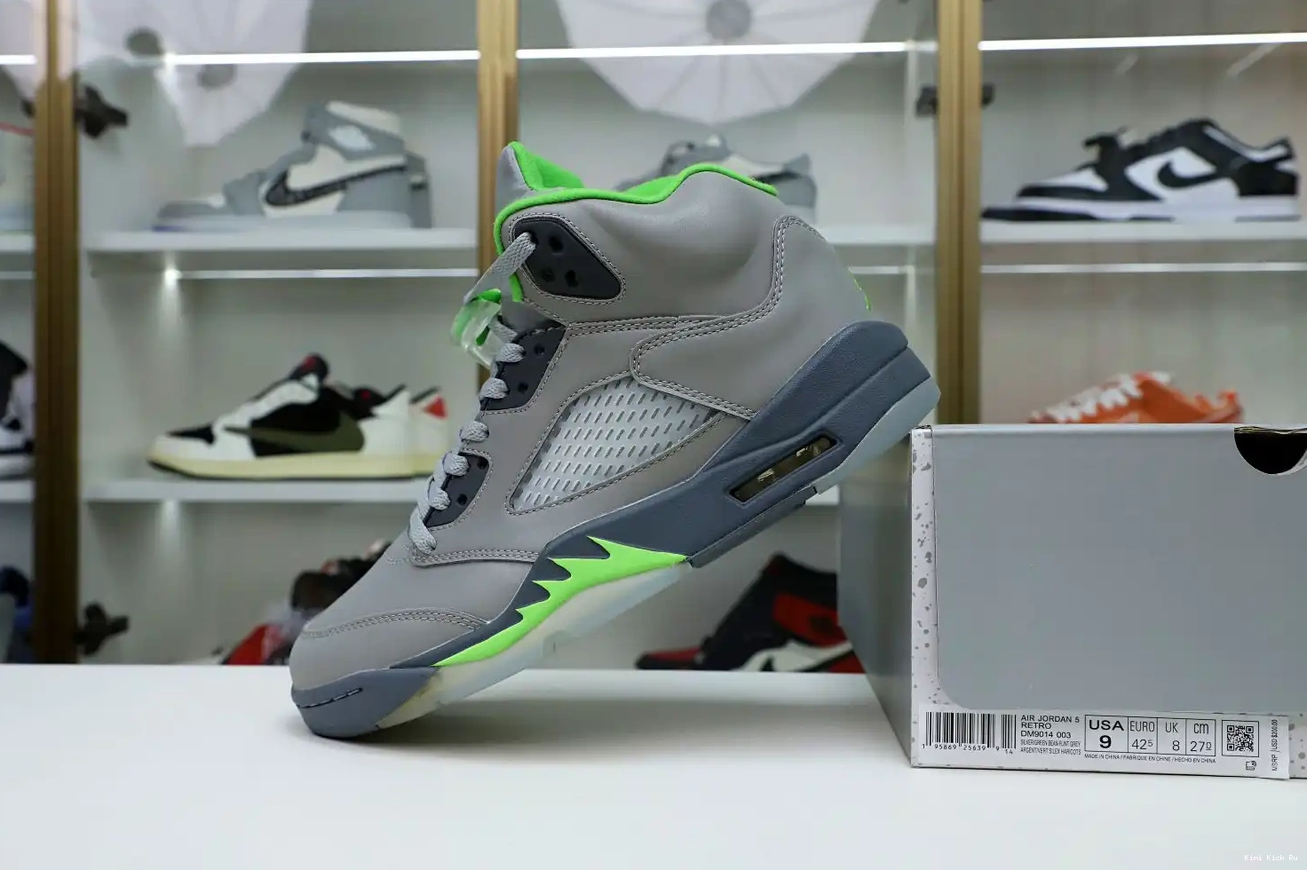 BEAN' 2022 JORDAN RETRO AIR 5 'GREEN Kimikick 0508